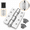 Silver, variant on Hydraulic Self-Closing Door Hinge, 5 Inch Aluminum Alloy Spring Hinge with 90 Degree Hold Open, Includes Mounting Screws