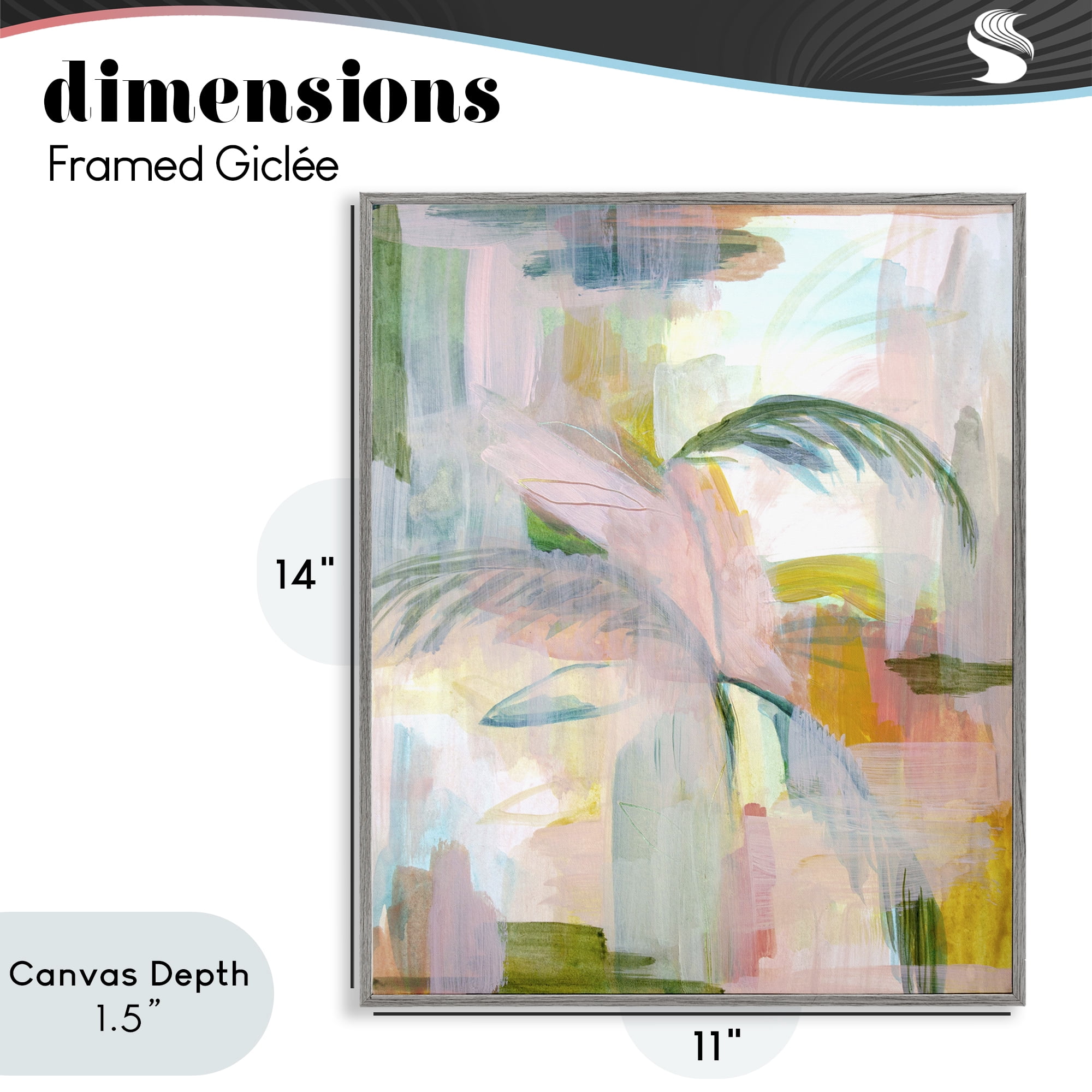 Stupell Industries Palm City Expression Gray Framed Giclee Art, design by Gemma Bardot