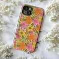 thumbnail image 5 of Retro 70s Floral Phone Case, Vintage Boho Flower Power Aesthetic Protective Cover for iPhone 16 15 14 13 12 11 Pro Max Plus Mini, 5 of 6