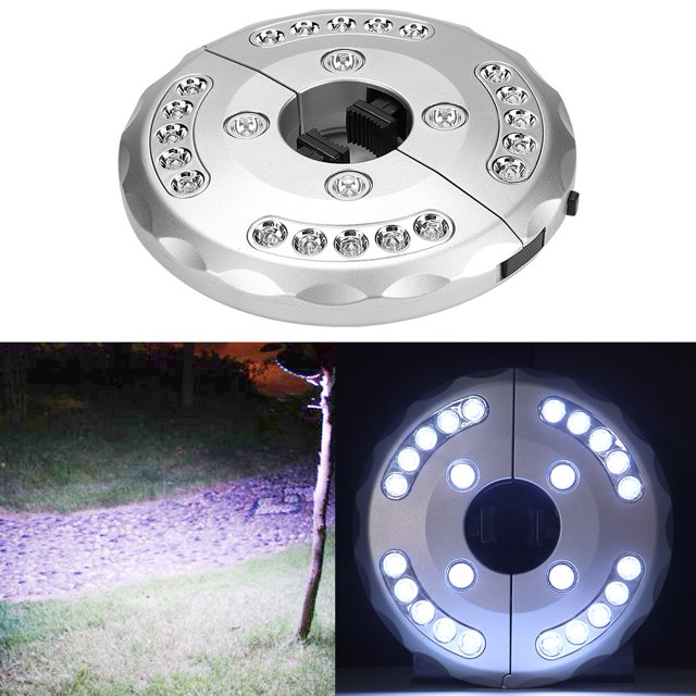 Lámpara para carpas de camping, lámpara para carpas de exterior de 24+4 LED, lámpara para exteriores, luz para sombrilla de patio, mejore su experiencia
