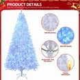 thumbnail image 2 of imerelez 8 FT Pre-lit Artificial Christmas Tree, Hinged Xmas Pine Tree with 1500 Branch Tips, 500 Lights and Remote Control for Holiday Party Office Home, White, 2 of 7