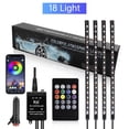 thumbnail image 1 of Car Interior Footwell Atmosphere RGB LED Strip Lights With Remote+ APP Control, 1 of 11