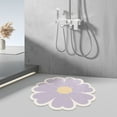 thumbnail image 6 of Gnwei Green Flower Shaped Bath Rug - Non-Slip Water Absorbent Bathroom Mat - Super Cute Machine Washable Bathroom Rug - Small Round Floral Soft and Fluffy Bath Mat, 6 of 6