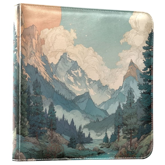 Photo Album Leather Photo Album Bookshelf Photo Albums Scrapbooking Albums Durable and Fashionable Beautiful Forest