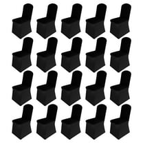 Banquet Chair Covers, Bleached White Spandex Slipcovers Pack of 10/20, Washable 18x19in for Wedding Party Hotel