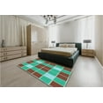 thumbnail image 4 of Ahgly Company Indoor Square Patterned Turquoise Green Area Rugs, 6' Square, 4 of 6
