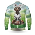 thumbnail image 2 of Happy Easter Hello Spring Wirehaired Pointing Griffon Playing Football All Over Print 3D Baseball Jacket Dog Lover Bomber Jacket Softball - 13003, 2 of 6
