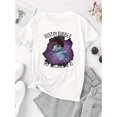thumbnail image 2 of Creative English Ghost Man Pattern Printed Women'S Fashionable Round Neck Short Sleeve, Simple Casual Sports T-Shirt, Comfortable Summer Top for Holidays., 2 of 6