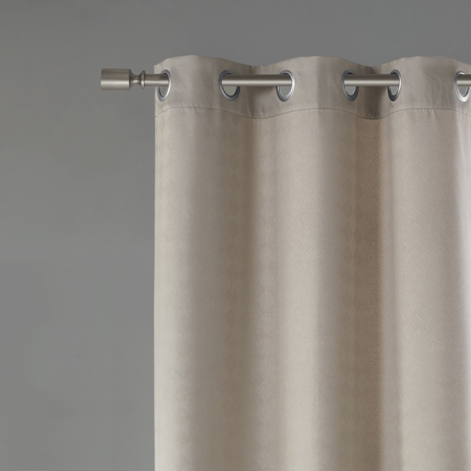 Beautyrest Lawson Grommet Top Blackout Window Curtain Pair Tan, Set of 2, 37x63 Inch