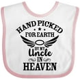 thumbnail image 3 of Inktastic Handpicked for Earth by My Uncle in Heaven with Angel Wings Boys or Girls Baby Bib, 3 of 4