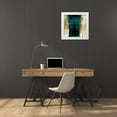 thumbnail image 3 of Wright, Christine 12x12 White Modern Wood Framed Museum Art Print Titled - Free Fall Green with Gold II, 3 of 4