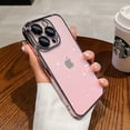thumbnail image 1 of Luxury Plating Clear Phone Case For IPhone 15 14 11 12 13 14 Pro Max Mini XS X 15 Plus Silicone Soft TPU Lens film Protect Cover RJ RJ, 1 of 6