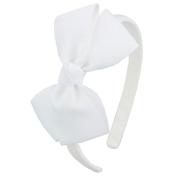 Fashion Cute White Bow Headband for Girls Toddlers.