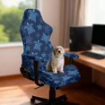 thumbnail image 2 of SCRAWLGOD Sea Turtle Print Navy Blue 4 PCS Gaming Chair Covers Slipcovers Non-Slip Dustproof Rotating Armchair Slipcovers Stretch Gamer Chair Cover with Armrest Covers, 2 of 7