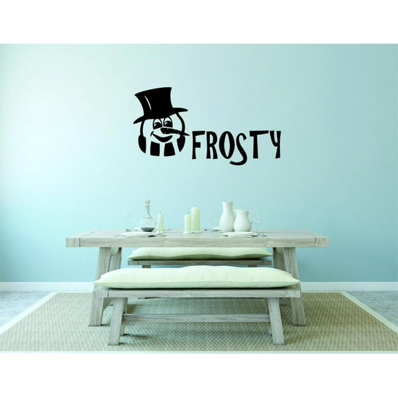 Frosty Dear Santa Please Define Good Holiday's Celebrate Seasons Greetings Festival Gala Presents Decorating Holiday Gift Ideas Girl Boy Bedroom Wall Decal Sticker - Size: 12 Inch x 22 Inch