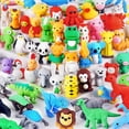 thumbnail image 1 of Gomas de borrar URSKYTOUS, 60 unidades, rompecabezas 3D con forma de animal para niños, 1 of 7