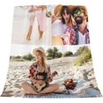 thumbnail image 3 of Personalised Blanket - Custom Blanket with Photos Text.Custom Blanket with 1-9 Photo Collages,Flannel Blankets for Mothers Day Customized Gifts For Mom, 125×100cm, 3 of 6