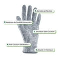 thumbnail image 2 of 2 pares de guantes anticorte de nivel 5, material de calidad alimentaria, guante de trabajo de cocina, descascarado de ostras, fileteado de pescado, corte de carne, tallado, gris, L ER, 2 of 5