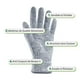 thumbnail image 2 of 2 pares de guantes anticorte de nivel 5, material de calidad alimentaria, guante de trabajo de cocina, descascarado de ostras, fileteado de pescado, corte de carne, tallado, gris, L ER, 2 of 5