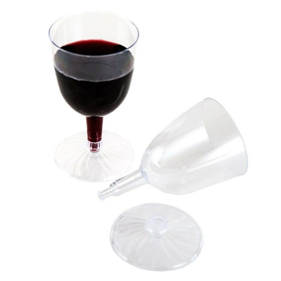 150 PCS Clear Plastic Wine Flutes -Wine, Champagne, Margartia, Martini, plastic glass -4.75" Tall and 5.5 Oz.