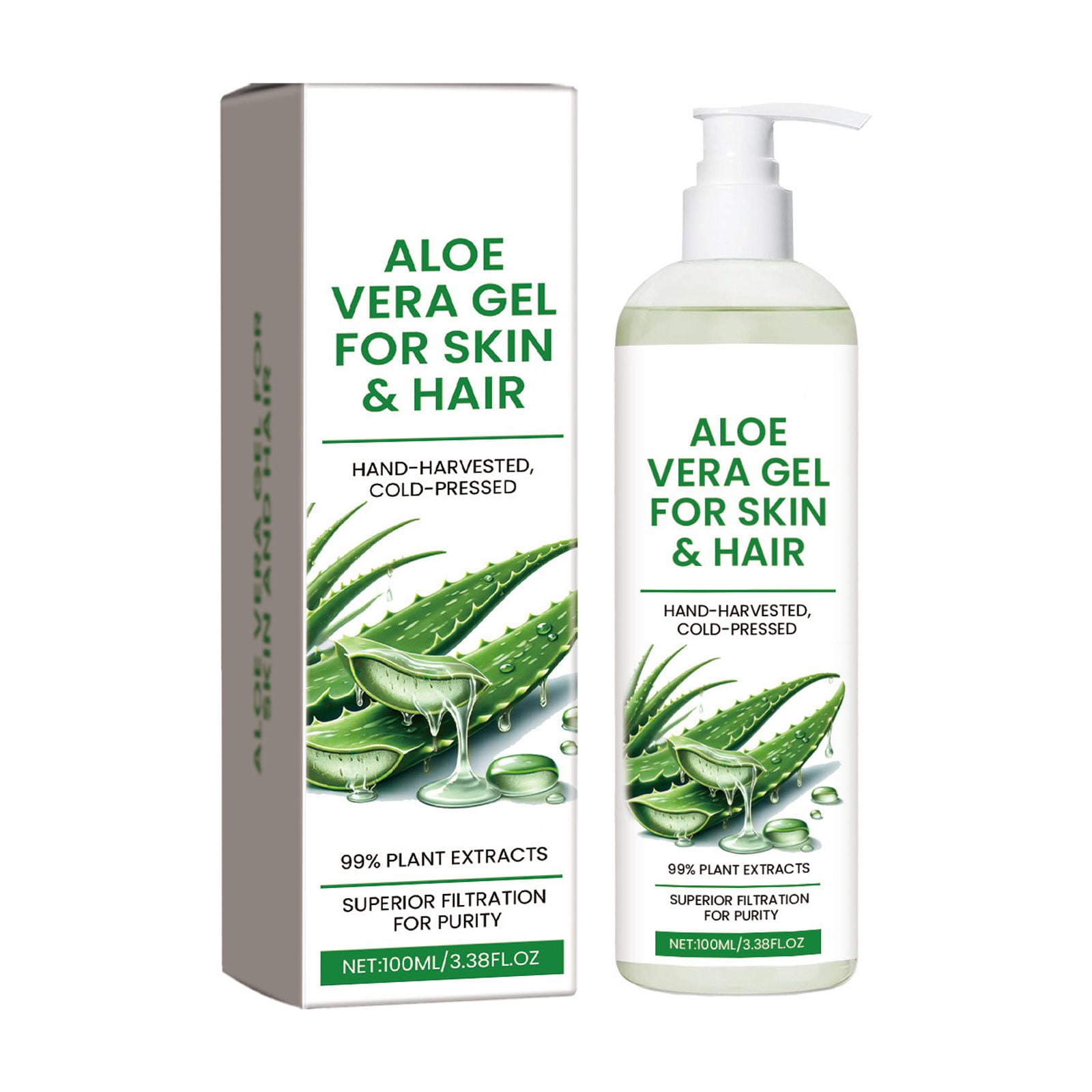 Unbeatable Price,Aloe Vera Gel, Natural Hair Scalp Treatment, Hydrating  Face Body Moisturizer, 100ml Pump Bottle, For Sensitive Skin, Sunburn  Relief, Plant-Based Skin Care | Plastic, Multicolor - Walmart.ca
