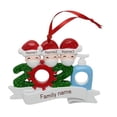 thumbnail image 2 of Vaidha Personalized Family Ornament 2024 Christmas With Face Masks Hand Sanitized, 2 of 3