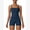 Badge Blue, variant on 2 Pieces Workout Sets for Women Cross Back Tank Top Matching High Waist Biker Shorts Sports Bra Gym Leggings Yoga Pilates Outfits Tracksuit