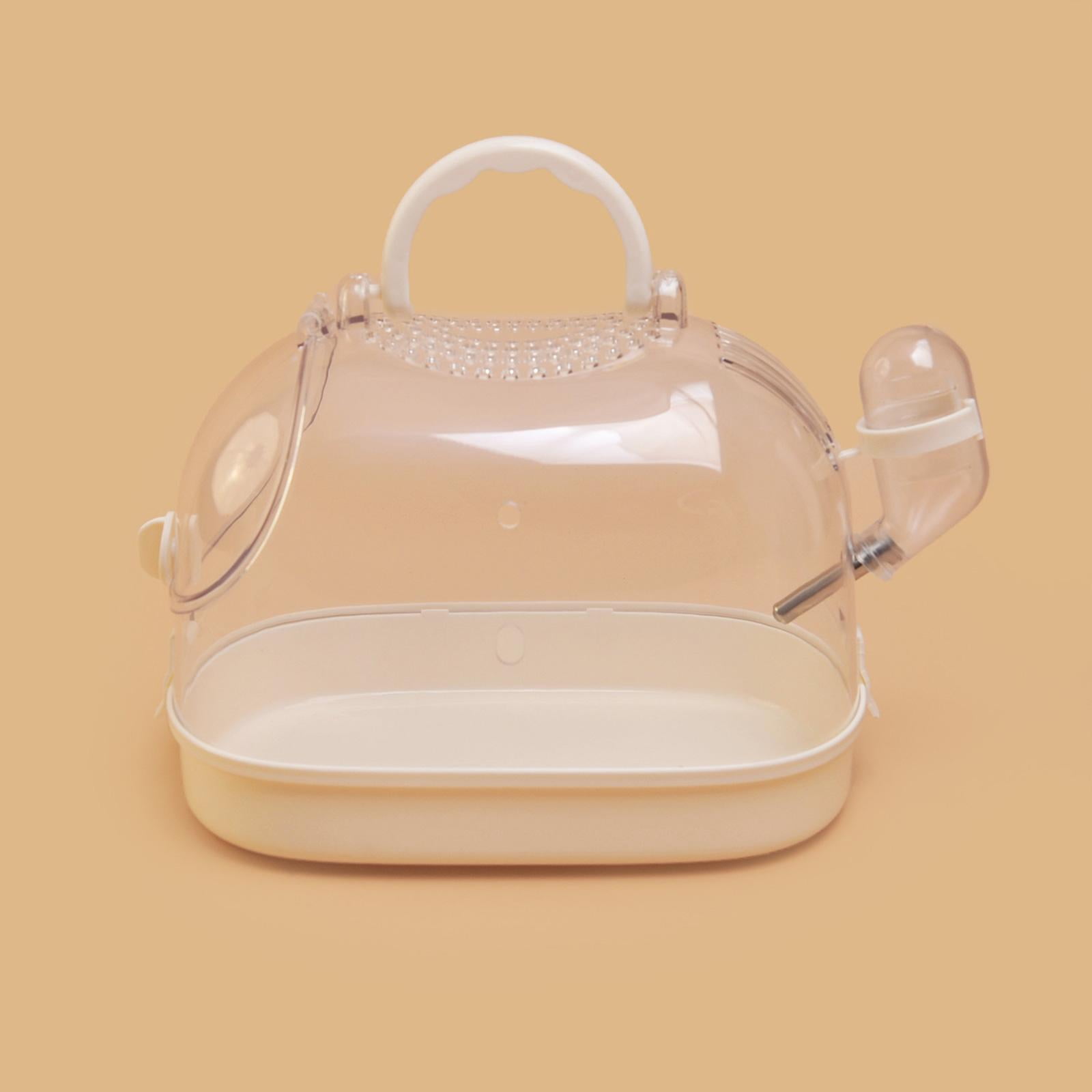 TOOYFUL Hamster Carrier Cage Clear Guinea Pig Cage for Mice Chinchilla Small Animals white