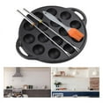 thumbnail image 6 of 15 Holes Cast Iron Takoyaki Pan Octopuses Small Baking Pan for Pancake Balls Poffertjes Takoyaki Banh Khot, 6 of 8