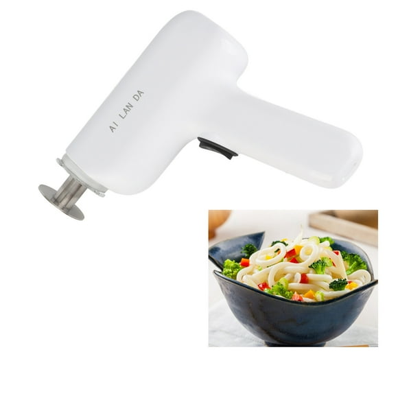 Electric Pasta Maker, Handheld Automatic Pasta Maker Machine, 5 in 1 Portable Cordless Noodle Maker with Scraper and Measuring Cup, Homemade Spaghetti Ramen Machine for Pasta Lover