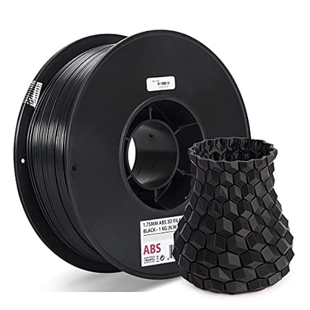 inland 1.75mm black abs 3d printer filament - 1kg spool (2.2 lbs)