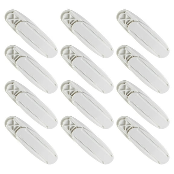 12pcs Self Adhesive Power Strip Holder for Cables Management Organzier ABS Material White
