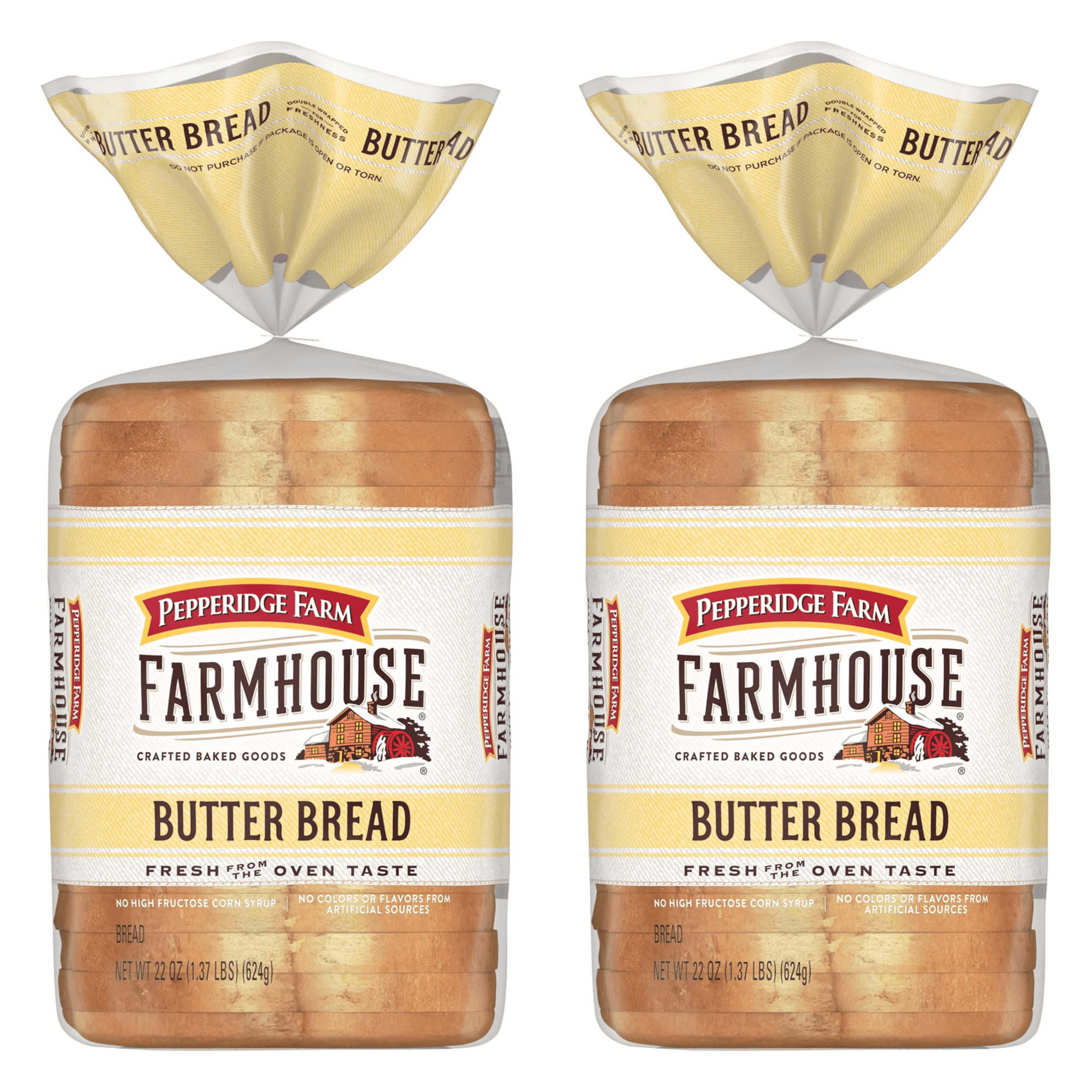 Pepperidge Farm Farmhouse Butter Hamburger Buns, (Pack of 2)