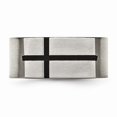 thumbnail image 4 of Titanium 10mm Black Enamel Cross Brushed Band Size: 12; for Adults and Teens; for Women and Men, 4 of 7