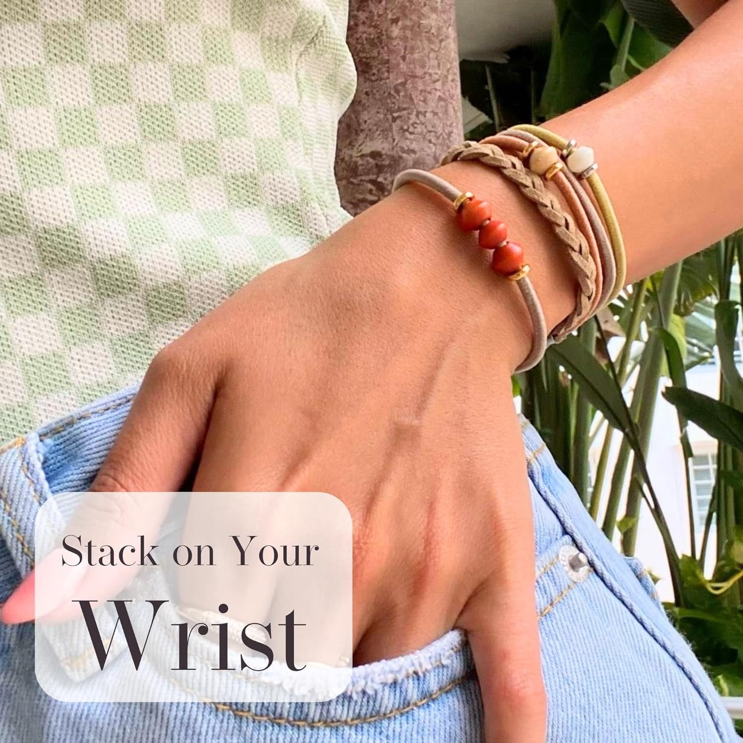 Hair Ties for Women – No-Damage Bracelet Hair Tie – Handmade Jewelry with Luxury Elastic