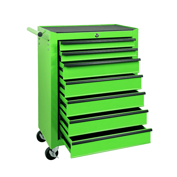 Excelo 20" Rolling Metal 7-Drawer Tool Chest for Garage Workshop Mechanics, Steel Tool Storage Box Organizer,Leaf Bright Green