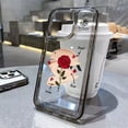 thumbnail image 2 of FOR IPHONE 6 6S 7 8 14 PLUS X XS XR 11 12 13 MINI MAX PRO Rose hard case, 2 of 3