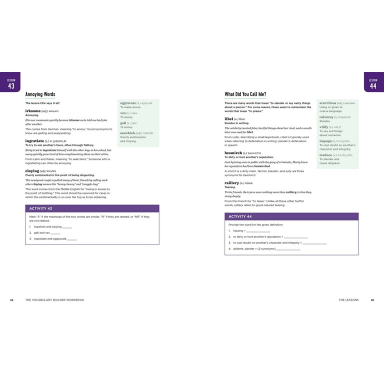 The Vocabulary Builder Workbook, (Spiral Bound), Chris Lele