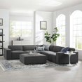 thumbnail image 2 of Sectional Sofa Set, Fabric, Dark Grey Gray, Modern Contemporary Urban Design, Living Lounge Room Hotel Lobby Hospitality, 2 of 10