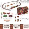 thumbnail image 1 of 1 Juego de tren eléctrico para niños: con luces en las vías, música y vapor que sale a chorros - Locomotora de juguete vintage para decoración del árbol de Navidad,, 1 of 1