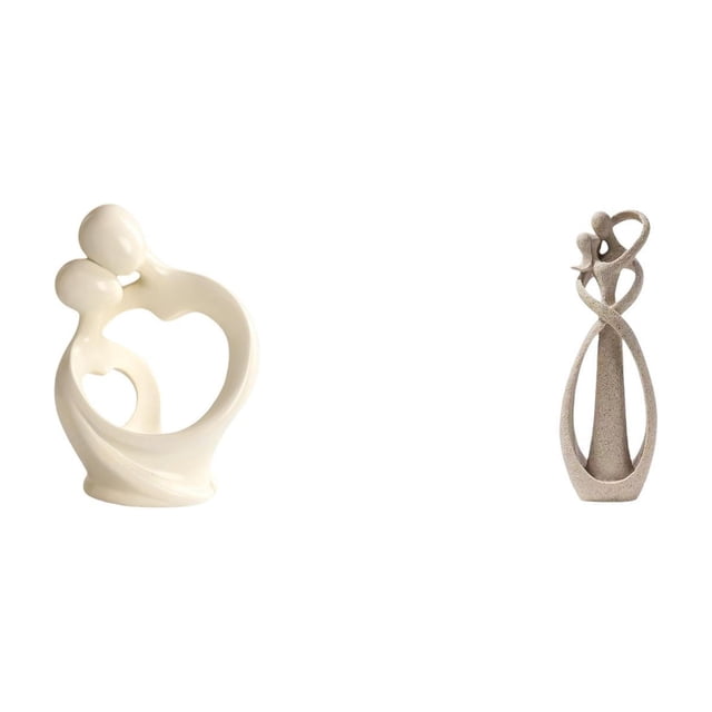 Figura artística de resina de una pareja, ideal para decorar escritorios y estanterías. Regalo perfecto para aniversarios. Adorno versátil.