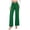 F274 Green, variant on Likimi Womens Pants Straight Leg Solid Color High Waist Wide Leg Summer Wear Casual Comfort Trousers Navy Size S