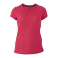 thumbnail image 1 of Playera Fruit Of The Loom para Mujer, Cuello Redondo Manga Corta Rosa Jaspe Talla  M, 1 of 4