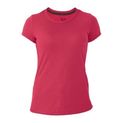 Playera Fruit Of The Loom para Mujer, Cuello Redondo Manga Corta Rosa Jaspe Talla M