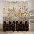 thumbnail image 2 of Cool Gold Get Naked Shower Curtain 72Wx72H inch Ombre Brown Marble Shower Curtain for Bathroom Set Fabric Abstract Bath Curtains Modern Geometric Bath Accessories Men Luxury Art Home Decor, 2 of 6