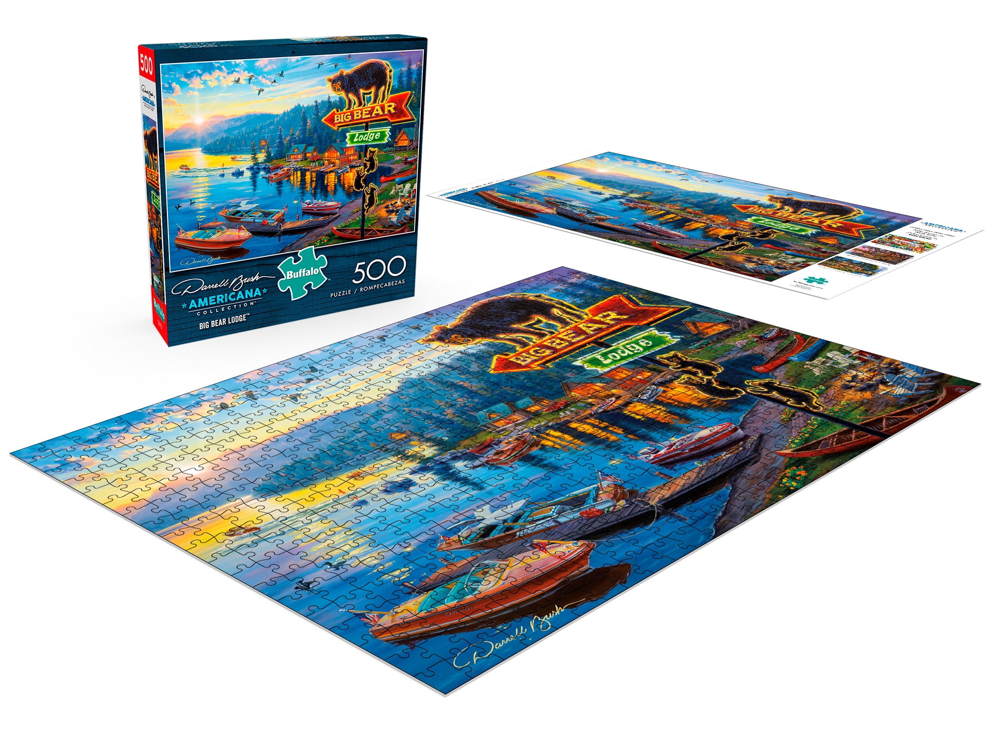 Buffalo Games - Darrell Bush - Big Bear Lodge - 500 Piece Jigsaw Puzzle