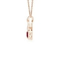 thumbnail image 2 of Angara Natural Ruby Infinity Heart Pendant Necklace in 14K Rose Gold for Women (Size-4mm) - July Birthstone Jewelry | Natural Ruby Necklace, 2 of 9