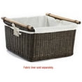 thumbnail image 2 of Drevy Deep Pole Handle Wicker Storage Basket, Medium, 13.5 in L x 14 in W x 9 in H, Antique Walnut Brown, 2 of 5