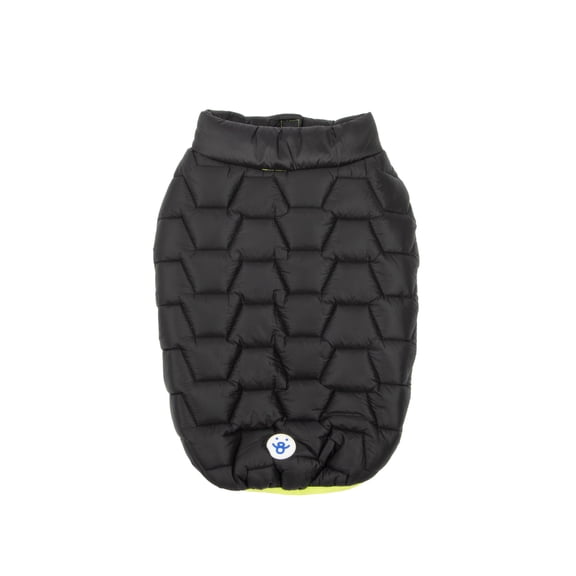 Oodles Quilted Fall Puffer Dog Jacket, Black, Small