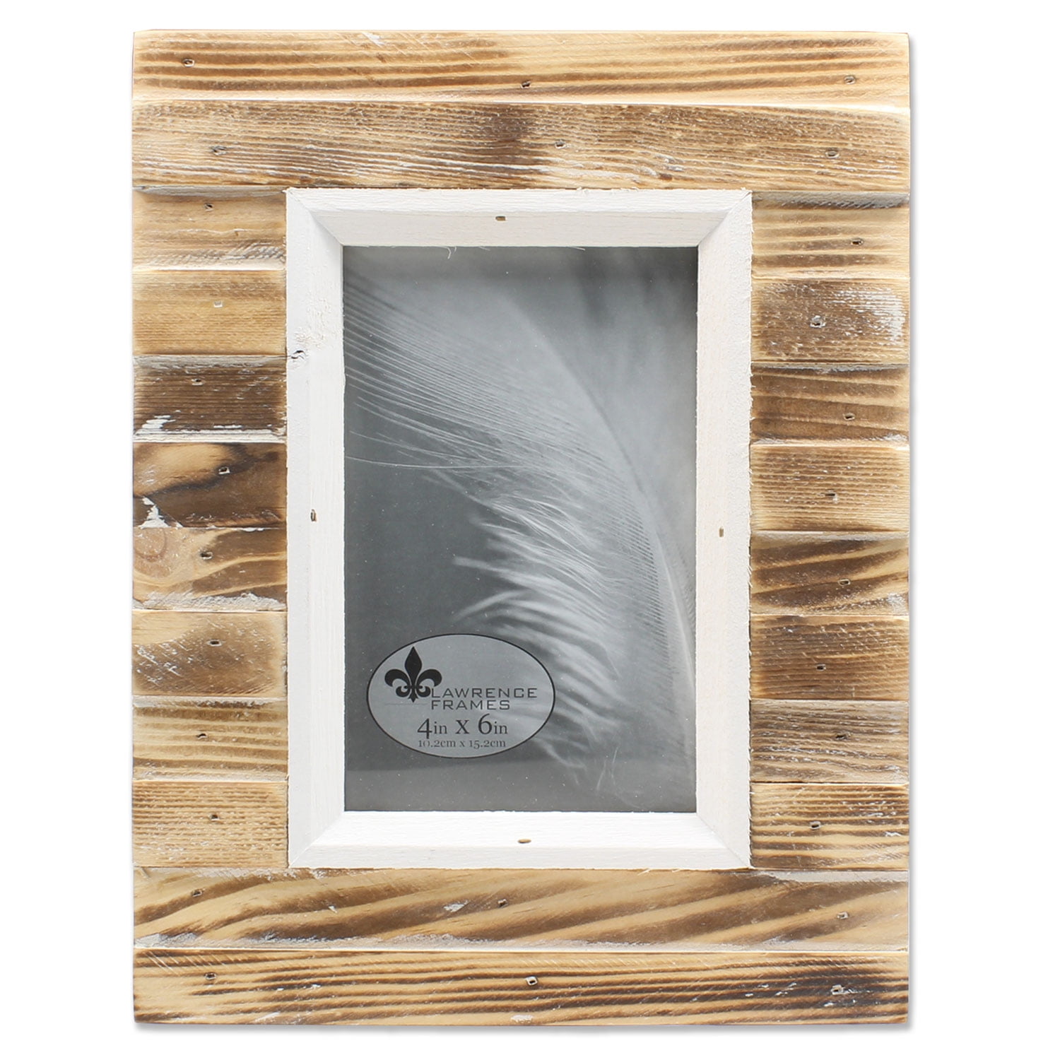 4x6 Natural Weathered Wood Picket Fence Picture Frame